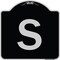 Signmission Sign with Letter S Heavy-Gauge Aluminum Architectural Sign, 18" x 18", BS-1818-22928 A-DES-BS-1818-22928 - alternate 1